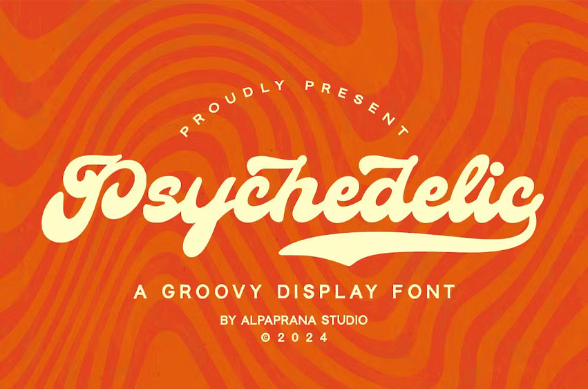 Psychedelic Groovy Font