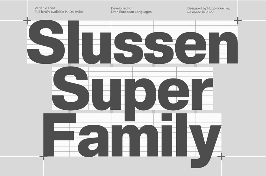 Slussen Super Family Font