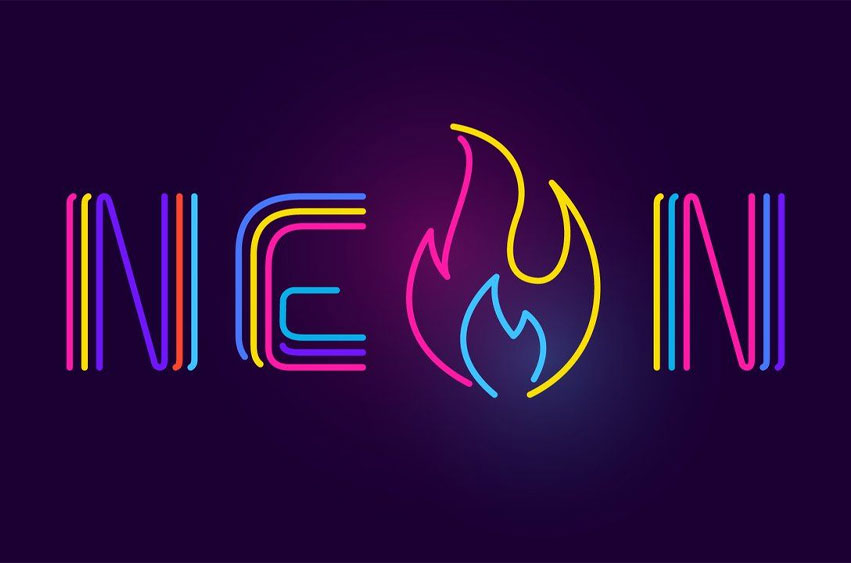 Three Neon Lines Font