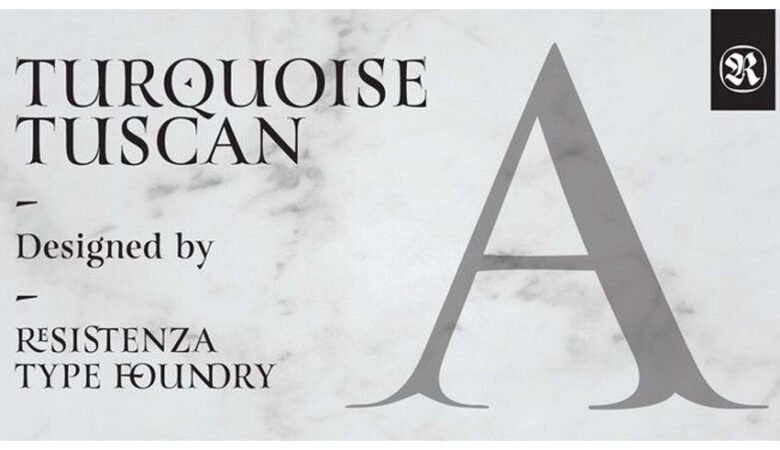 Turquoise Tuscan Font