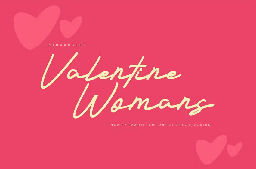 Valentine Womans Font