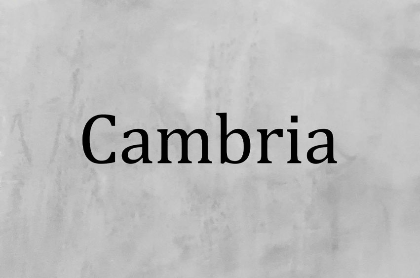 Cambria Font