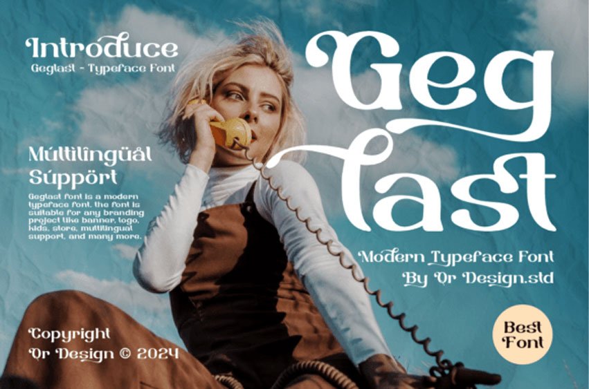 Geglast Font