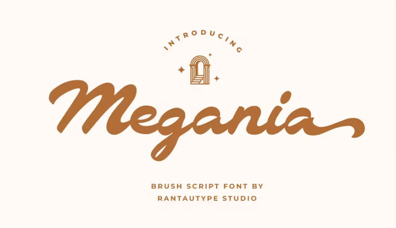 Megania Brush Font