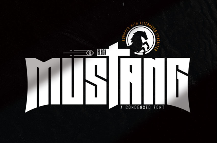 Black Mustang Font