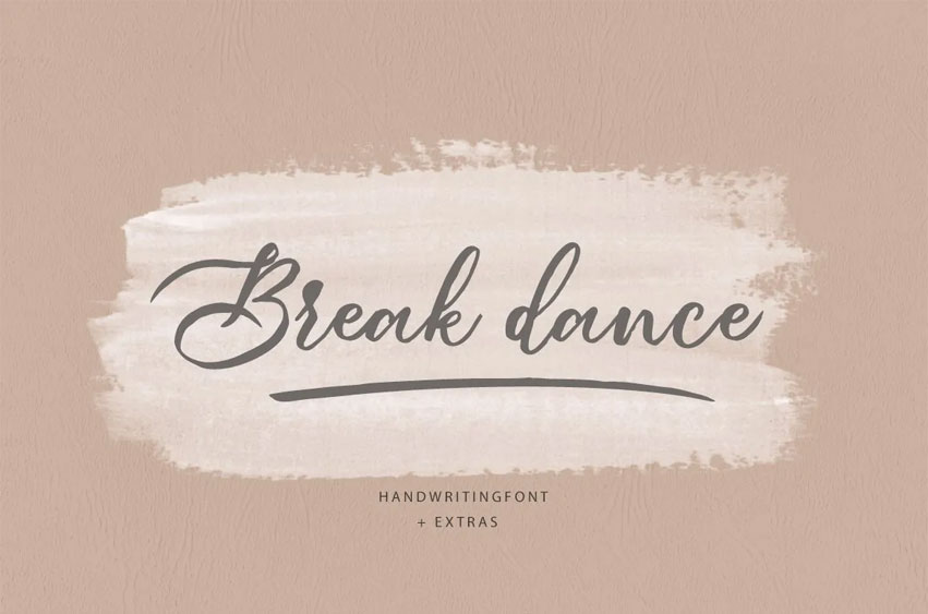 Break Dance Handwriting Font