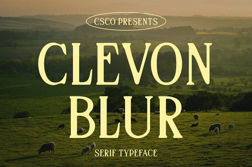 Clevon Blur Font