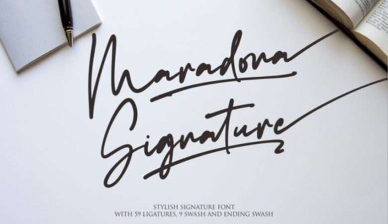 Maradona Signature Font