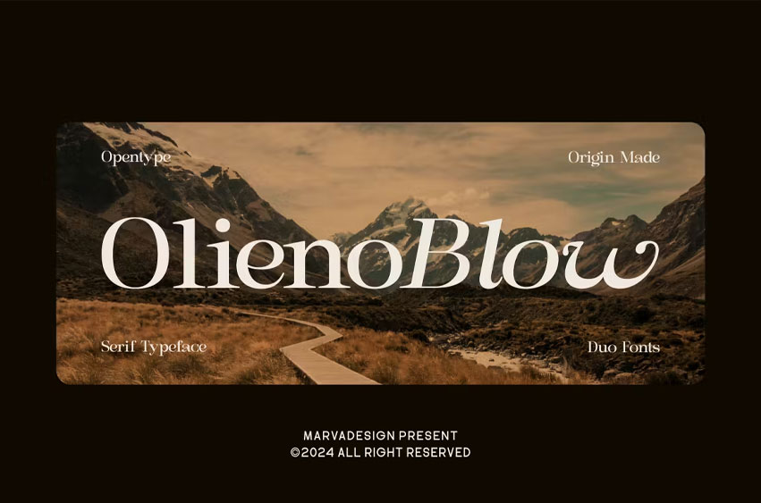 Olieno Blow Font