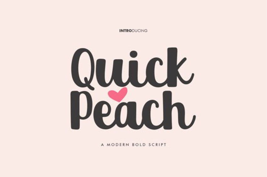 Quick Peach Font - FreeDaFonts