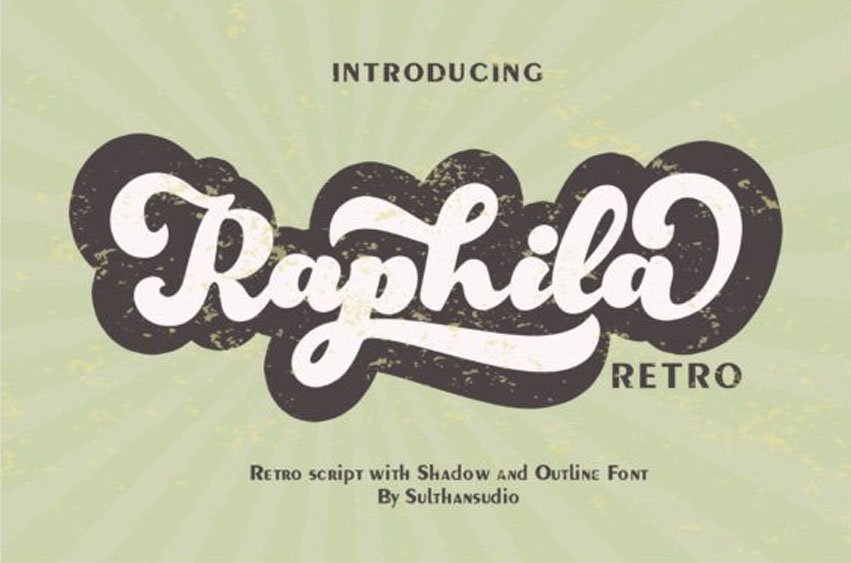 Raphila Retro Font