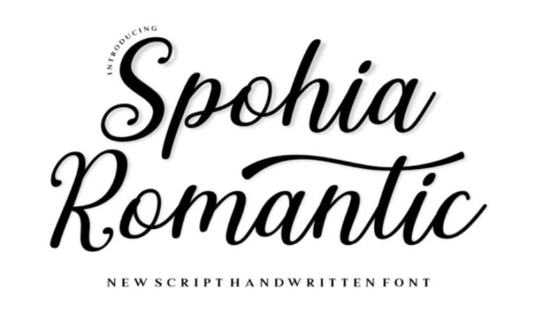 Spohia Romantic Font