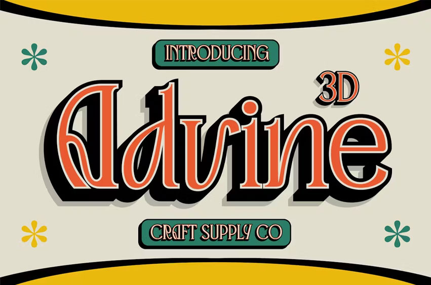 Advine 3D Font