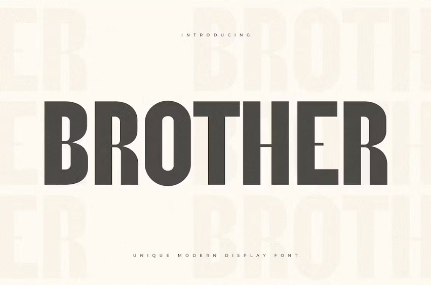 Brother Unique Font