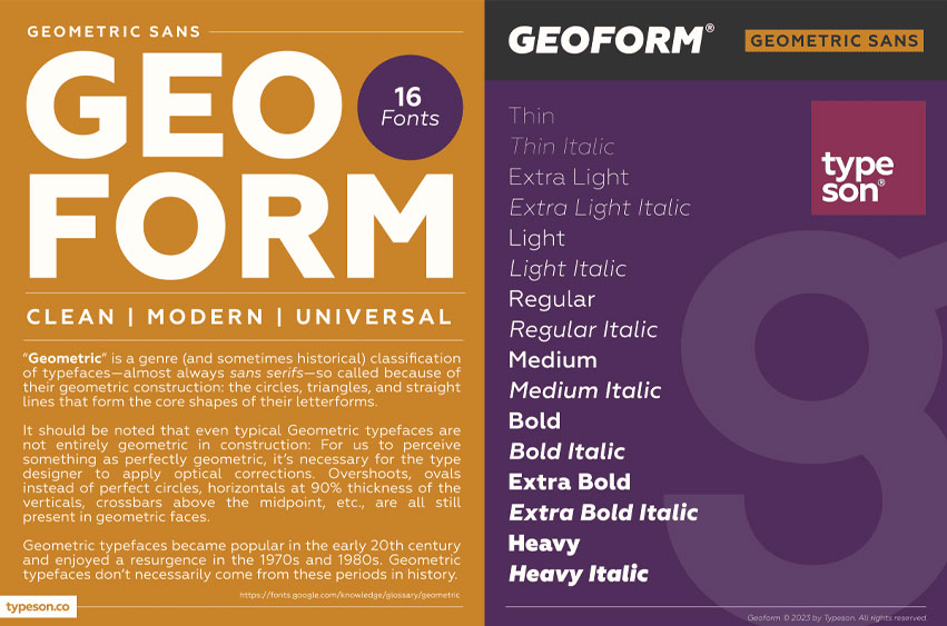 Geoform Font