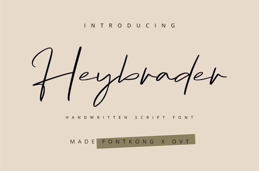 Heybrader Font