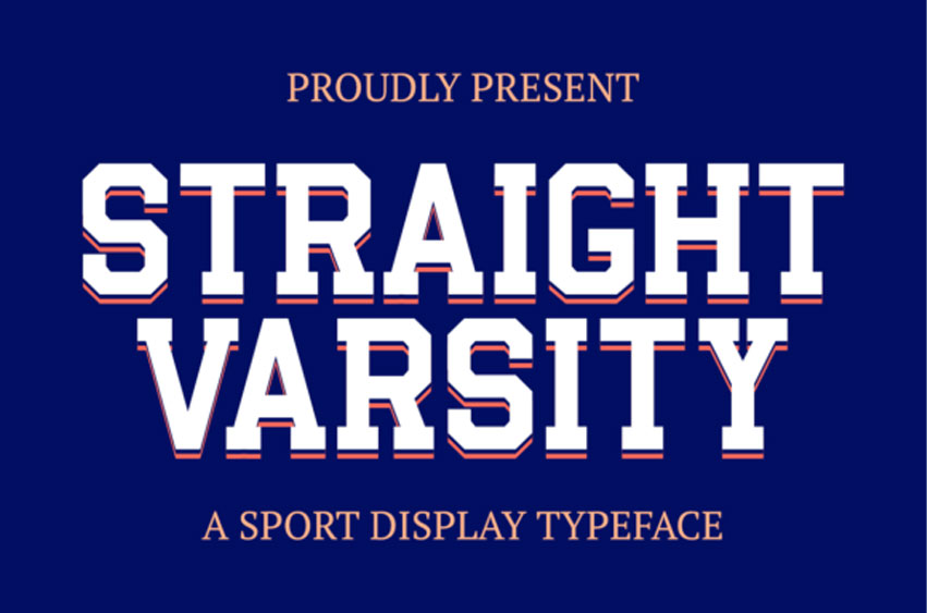 Straight Varsity Font