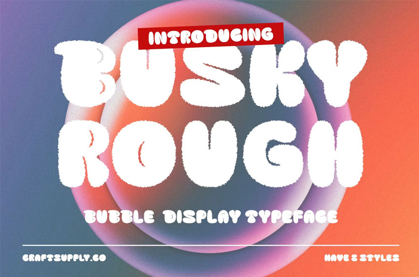 Busky Rough Font