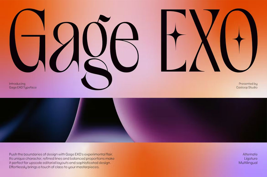 Gage Exo Font - FreeDaFonts