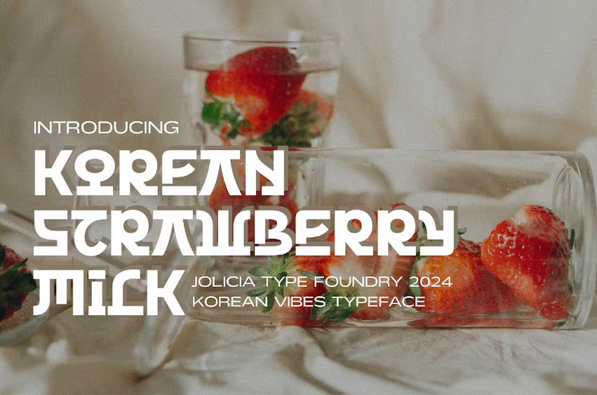 Korean Strawberry Milk Font