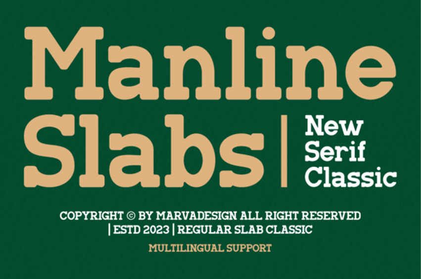 Manline Slabs Font