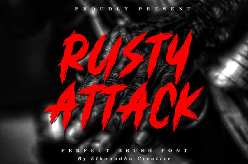 Rusty Attack Font