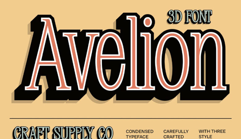 Avelion 3D Font