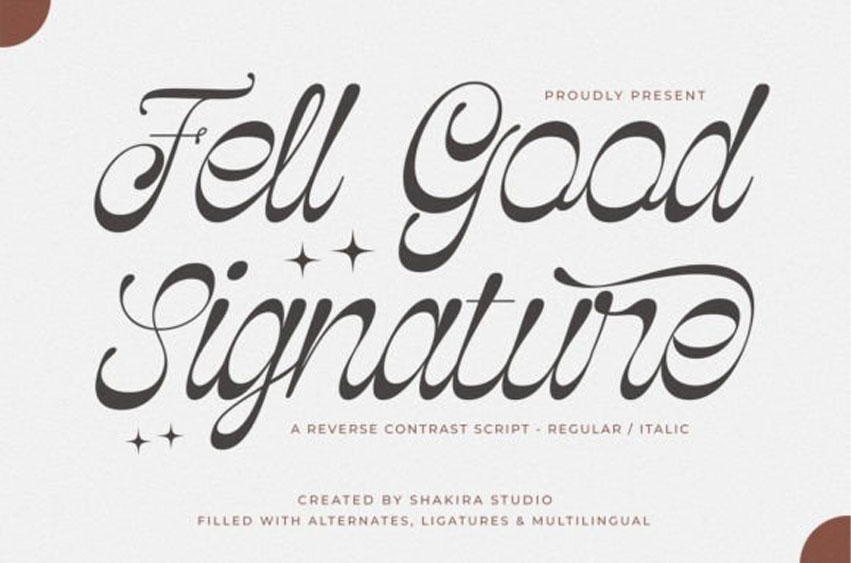 Fell Good Signature Font