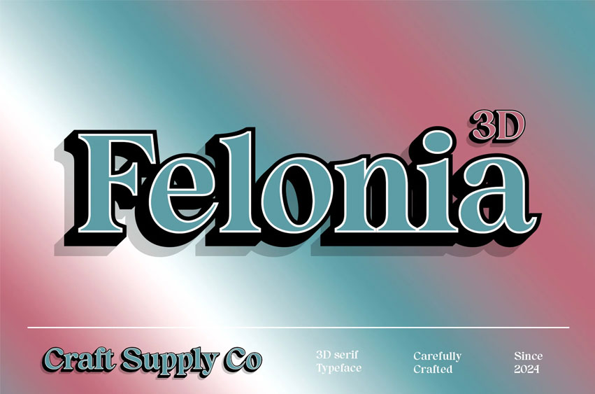 Felonia 3D Font