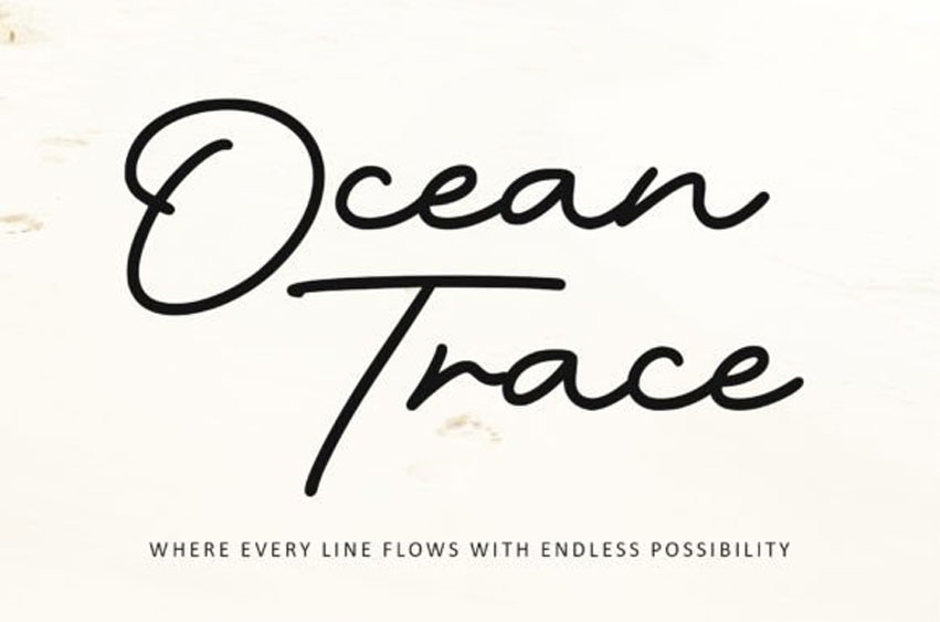 Ocean Trace Font