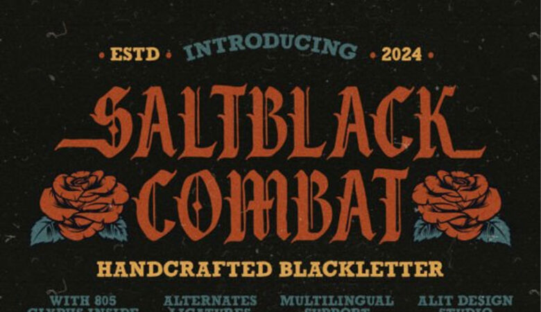 Salt Black Combat Font