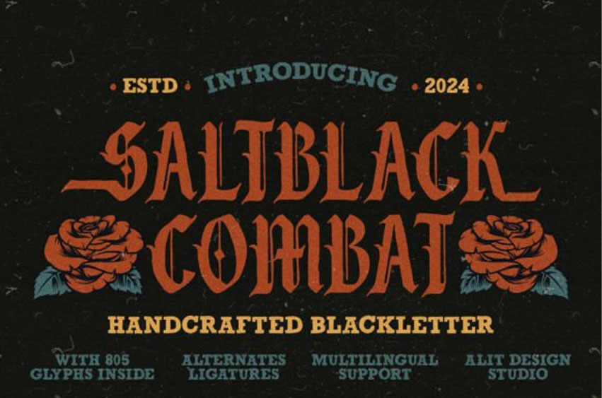 Salt Black Combat Font