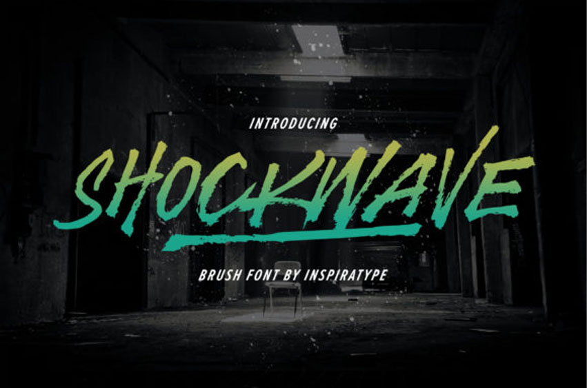 Shockwave Brush Font