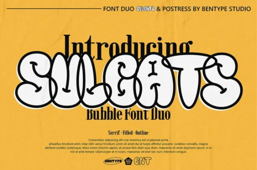 Sulcats Bubble Font