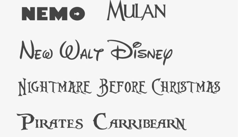 All Disney Fonts