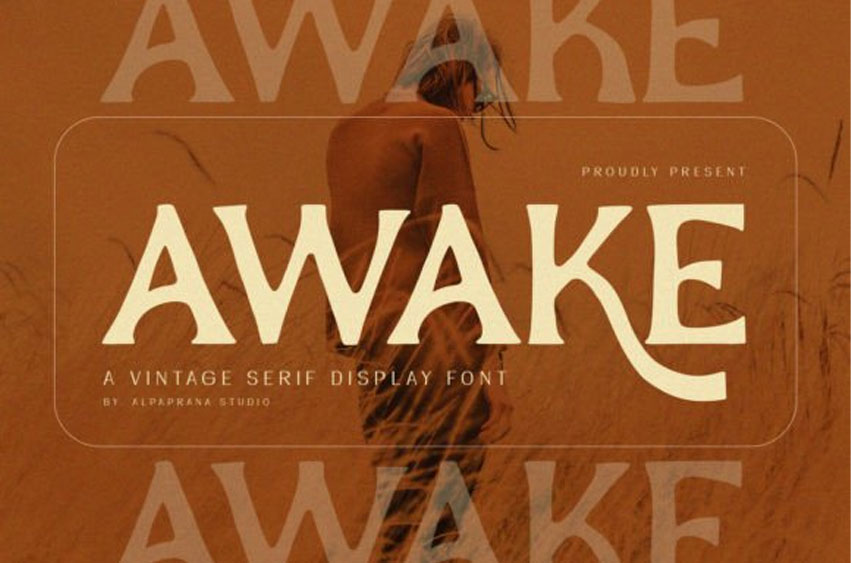 Awake Vintage Font