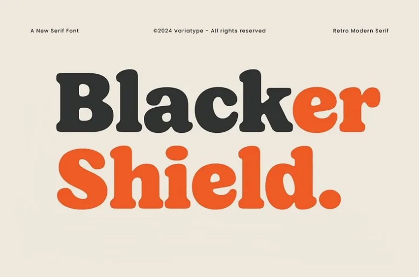 Blacker Shield Font