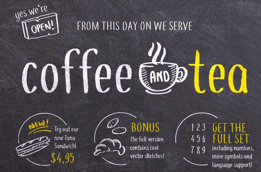 Coffee Tea Font