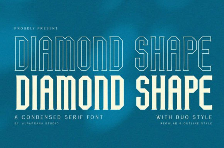 Diamond Shape Font