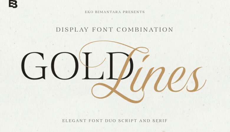 Gold Lines Font