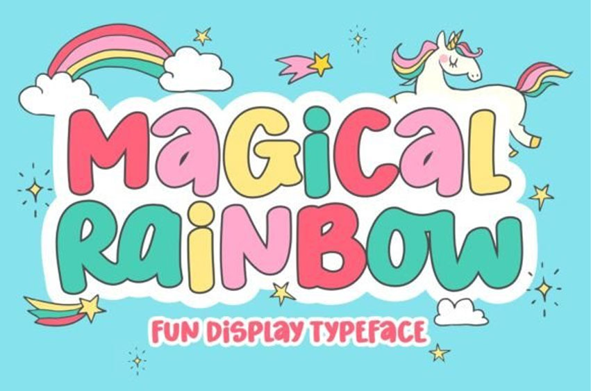 Magical Rainbow Font