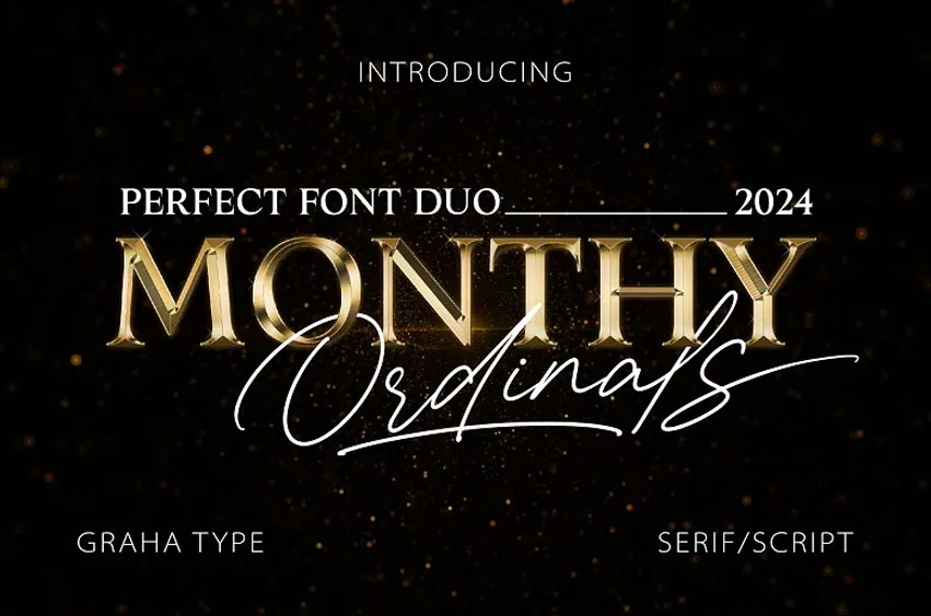 Monthy Ordinals Font