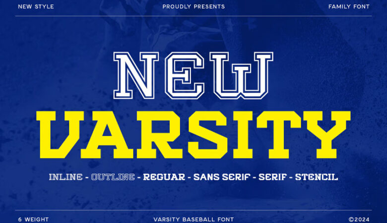 New Varsity Font