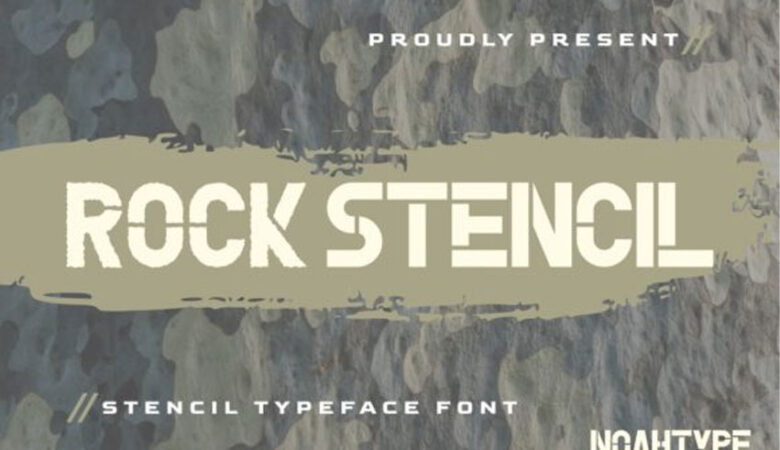 Rock Stencil Font