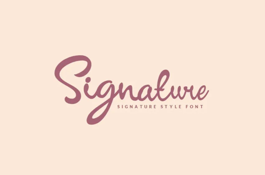 Signature Style Font