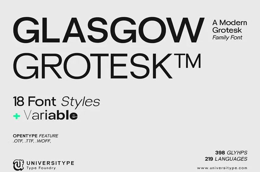 UT Glasgow Grotesk Font