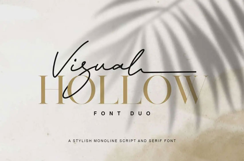 Visual Hollow Font