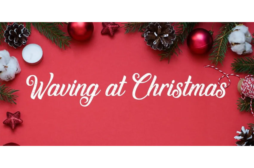 Waving at Christmas Font