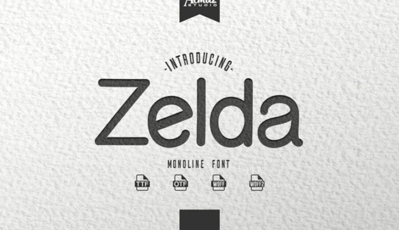 Zelda Monoline Font