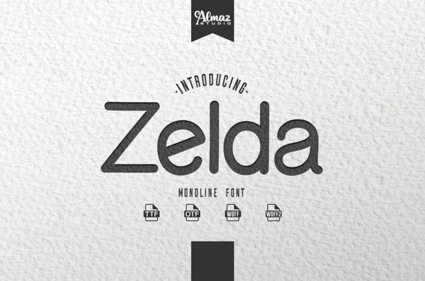 Zelda Monoline Font